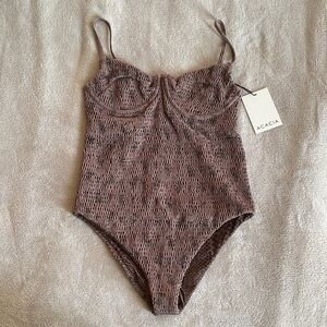 Acacia Suki smocked one-piece swimsuit in Aimi, size P